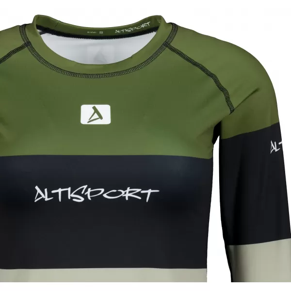  Női funkcionális termo t -póló hosszú ujjú prémium ALTISPORT VOJ/ALW051TER01 KHAKI 