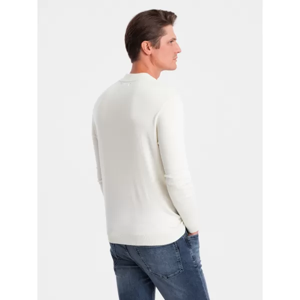  Férfi pulóver OMBRE OM-SWTN-0100 KRÉM 