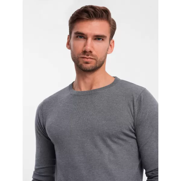  Férfi pulóver OMBRE OM-SWBS-0106 SZÜRKE MELANGE 