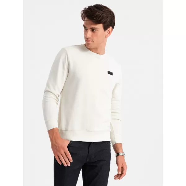  Férfi pulóver OMBRE OM-SSNZ-0136 KRÉM 