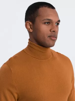 Férfi pulóver OMBRE OM-SWTN-0101 TEVE