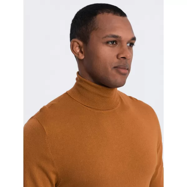 Férfi pulóver OMBRE OM-SWTN-0101 TEVE 