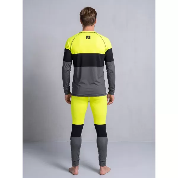  Férfi funkcionális termo nadrág prémium ALTISPORT VOJ/ALM051TER02 NEON SÁRGA/SZÜRKE 
