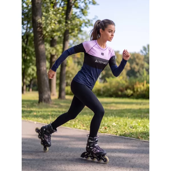  Női funkcionális termo t -póló hosszú ujjú prémium ALTISPORT VOJ/ALW051TER01 IBOLYA/KÉK 