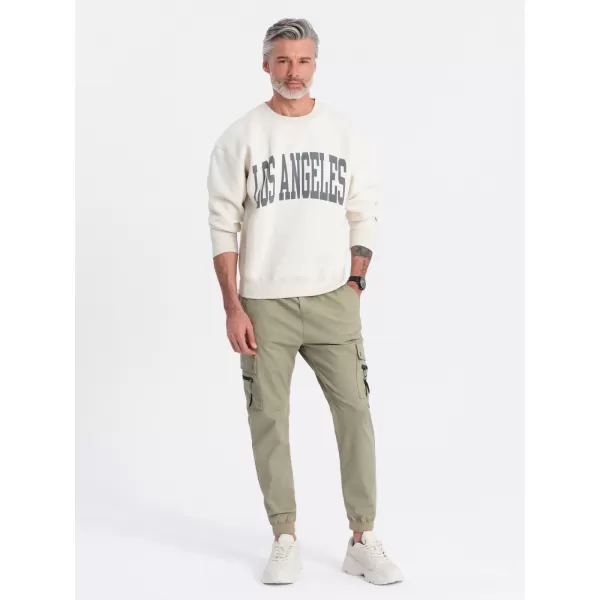  Nadrág OMBRE OM-PAJO-0125 KHAKI 