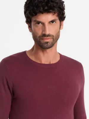Férfi pulóver OMBRE OM-SWBS-0106 BURGUNDIA