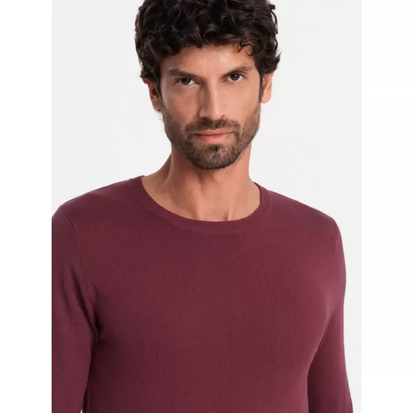  Férfi pulóver OMBRE OM-SWBS-0106 BURGUNDIA 
