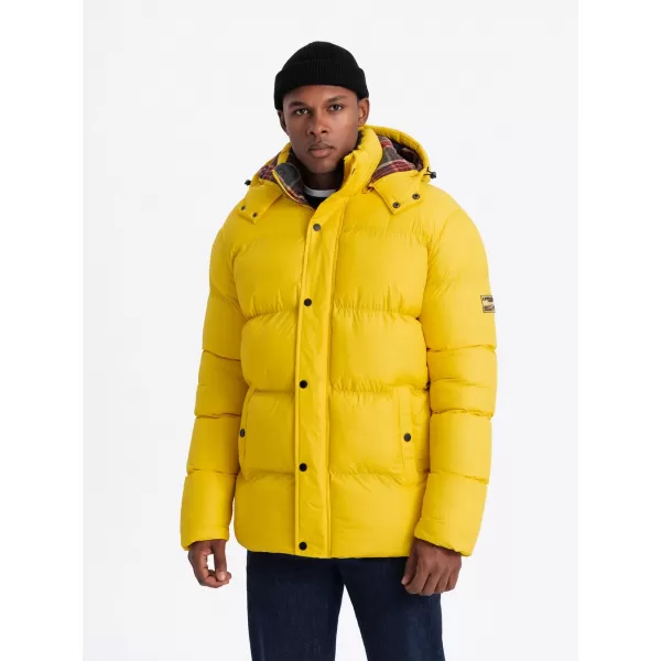  Férfi téli kabát OMBRE OM-JAHP-0205 SÁRGA 