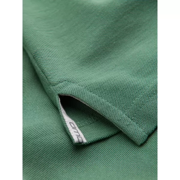  Mens t -phirt gallérral OMBRE OM-POBS-0100 ZÖLD 