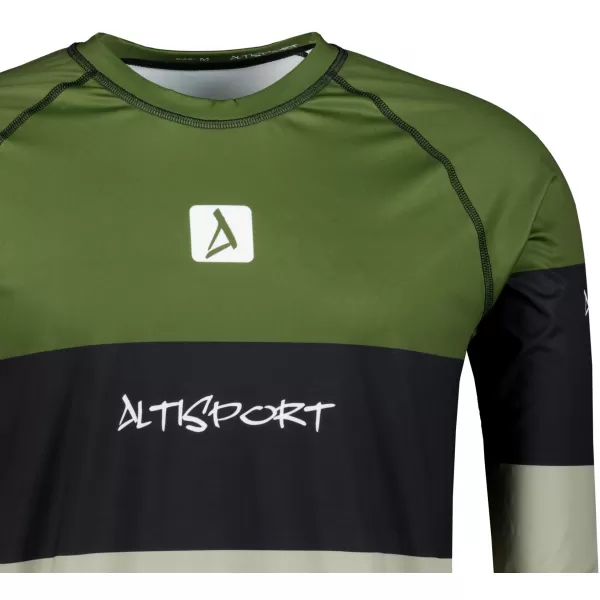  Férfi funkcionális termo t -phirt hosszú ujjú prémiummal ALTISPORT VOJ/ALM051TER01 KHAKI 