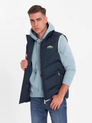 Mellény OMBRE OM-JAVJ-0210 SÖTÉTKÉK