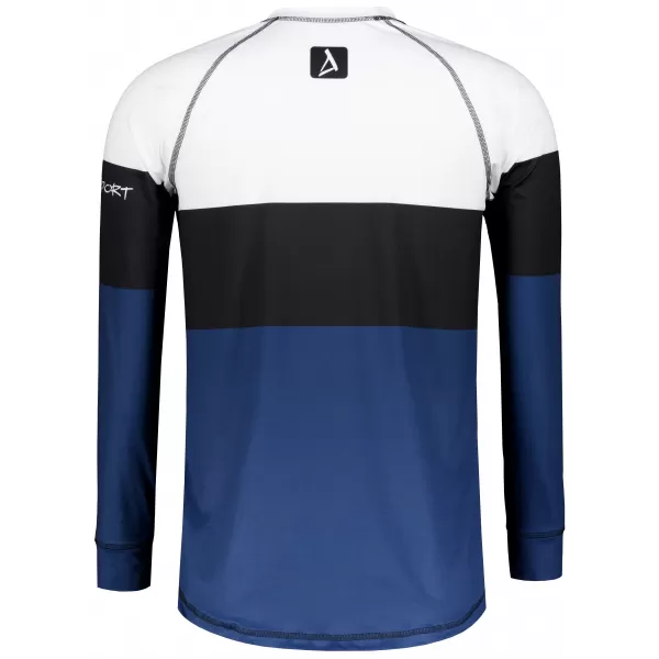  Férfi funkcionális termo t -phirt hosszú ujjú prémiummal ALTISPORT VOJ/ALM051TER01 FEHÉR -BLUE 