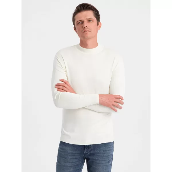 Férfi pulóver OMBRE OM-SWTN-0100 KRÉM 