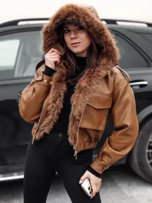 Női kabát DSTREET SOFTREBEL TY4761 KARAMELLA