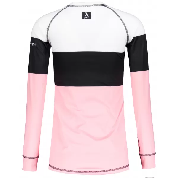  Női funkcionális termo t -póló hosszú ujjú prémium ALTISPORT VOJ/ALW051TER01 FEHÉR -PINK 