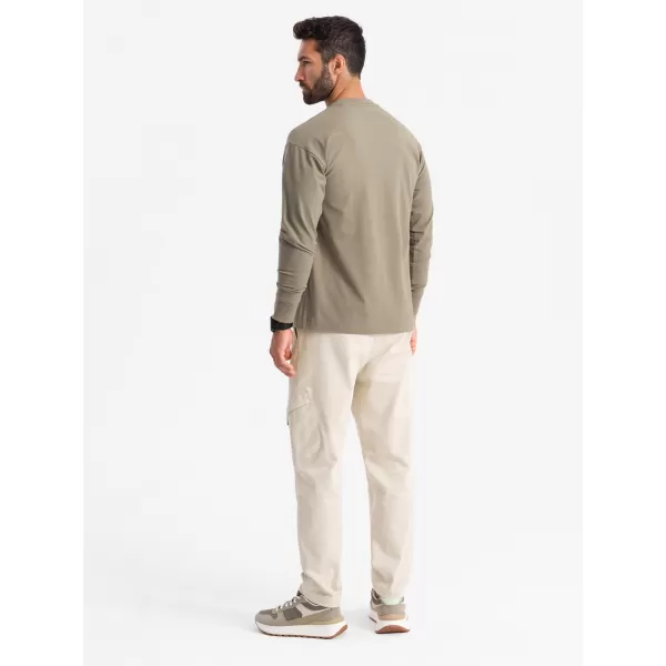  Nadrág OMBRE OM-PAJO-0199 KRÉM 