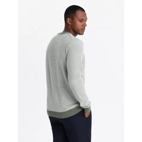  Férfi pulóver OMBRE OM-SWSW-0111 ZÖLD 