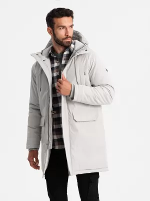 Kabát OMBRE OM-JALJ-0166 KRÉM