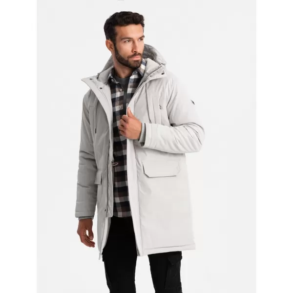  Kabát OMBRE OM-JALJ-0166 KRÉM 