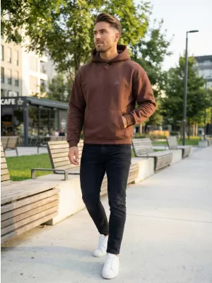 Férfi pulóver ALTISPORT BYB/ALM002BY284 CSOKOLÁDÉ