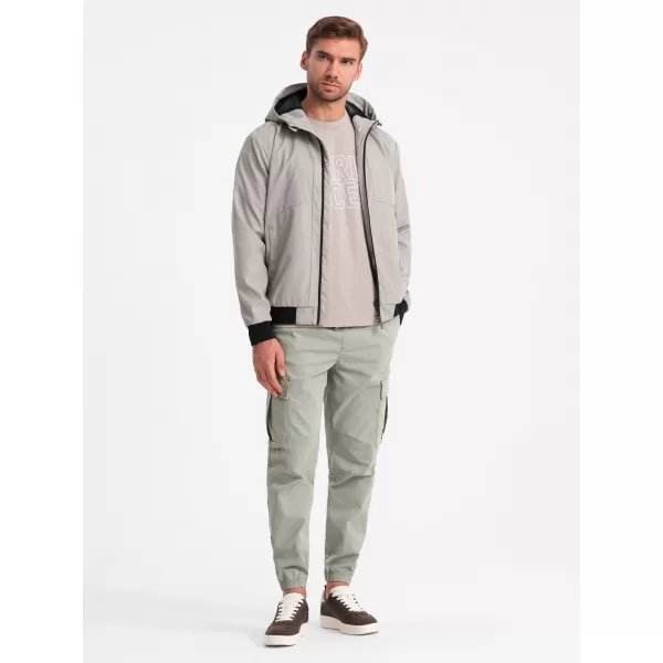  Kabát OMBRE OM-JANP-0149 SZÜRKE 
