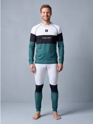 Férfi funkcionális termo nadrág prémium ALTISPORT VOJ/ALM051TER02 FEHÉR -ZÖLD