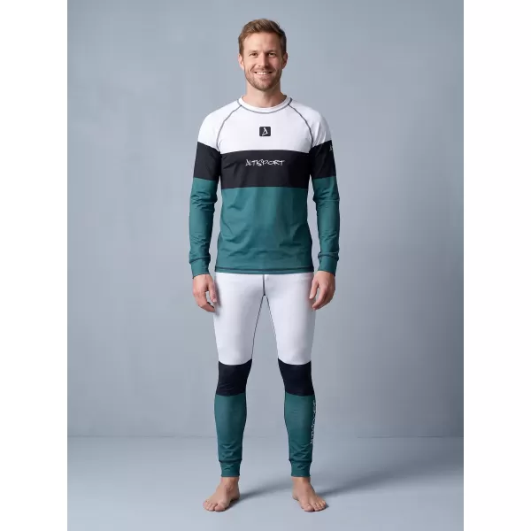  Férfi funkcionális termo nadrág prémium ALTISPORT VOJ/ALM051TER02 FEHÉR -ZÖLD 