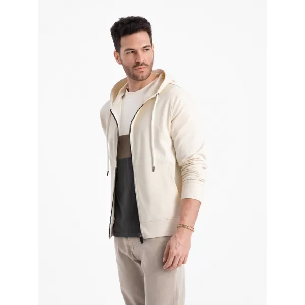  Férfi pulóver OMBRE OM-SSBZ-0178 KRÉM 
