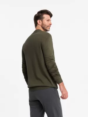 Férfi pulóver OMBRE OM-SWTN-0100 KHAKI