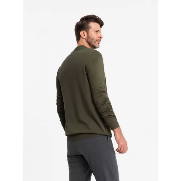  Férfi pulóver OMBRE OM-SWTN-0100 KHAKI 
