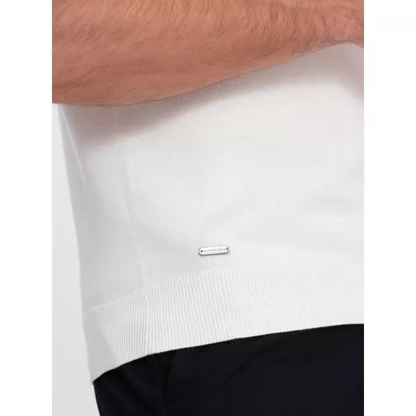  Mens t -phirt gallérral OMBRE OM-POSS-0118 FEHÉR 