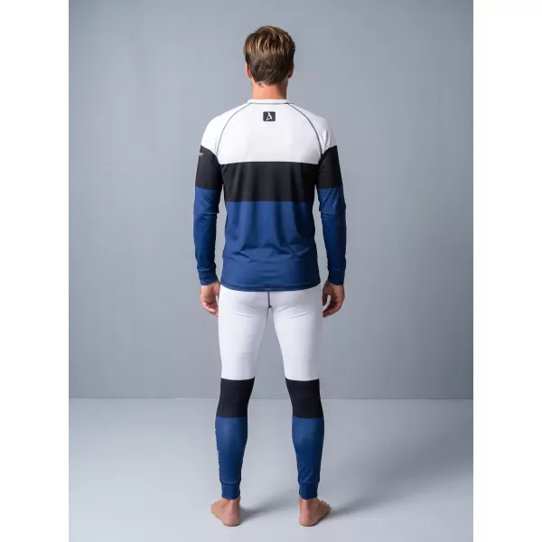  Férfi funkcionális termo t -phirt hosszú ujjú prémiummal ALTISPORT VOJ/ALM051TER01 FEHÉR -BLUE 