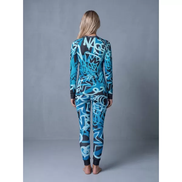  Női funkcionális termo nadrág prémium ALTISPORT VOJ/ALW054TER02 FEKETE -BLUE 