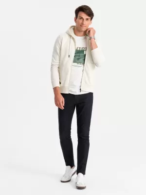 Férfi pulóver OMBRE OM-SSBZ-0160 KRÉM