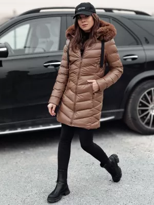 Kabát DSTREET CRYSTAL TY4774 KARAMELLA