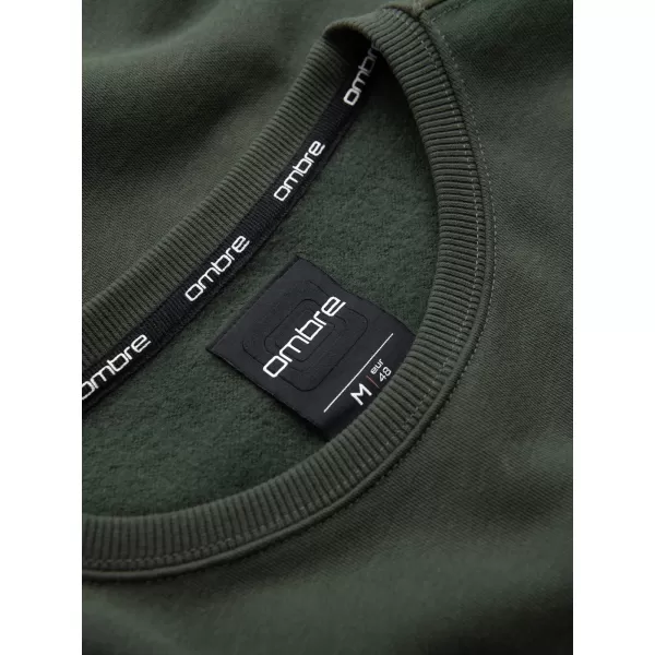  Férfi pulóver OMBRE OM-SSNZ-0136 SÖTÉTZÖLD 