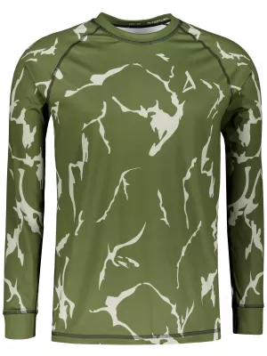 Férfi funkcionális termo t -phirt hosszú ujjú prémiummal ALTISPORT VOJ/ALM052TER01 KHAKI