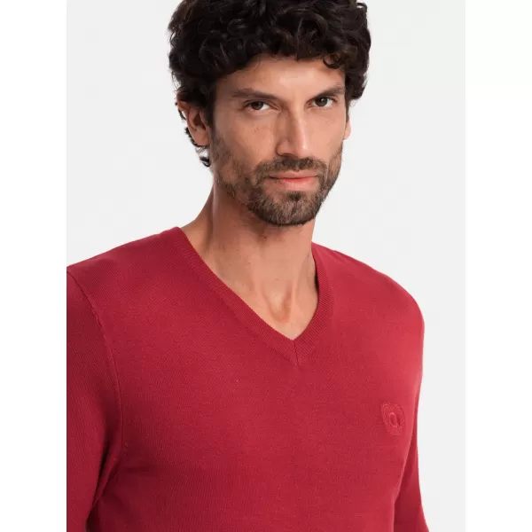  Férfi pulóver OMBRE OM-SWBS-0107 PIROS 