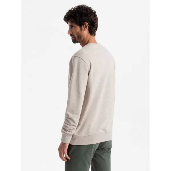  Férfi pulóver OMBRE OM-SSNZ-0163 BÉZS 