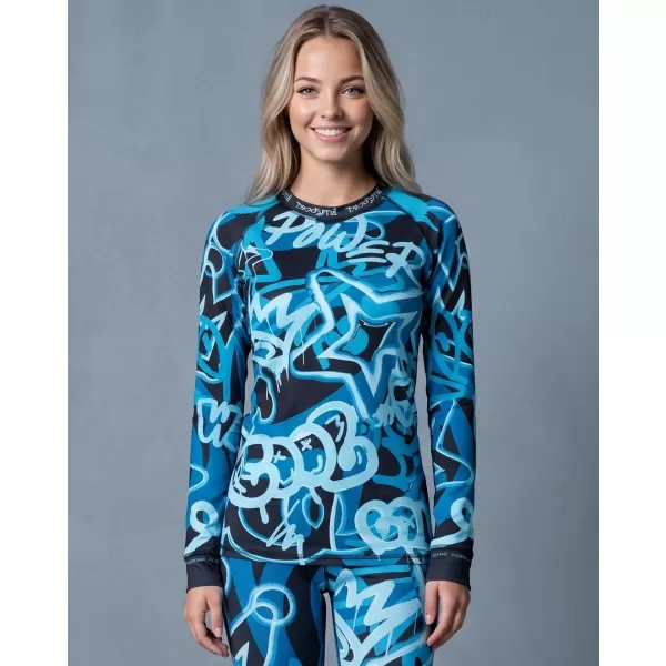  Női funkcionális termo t -póló hosszú ujjú prémium ALTISPORT VOJ/ALW054TER01 FEKETE -BLUE 
