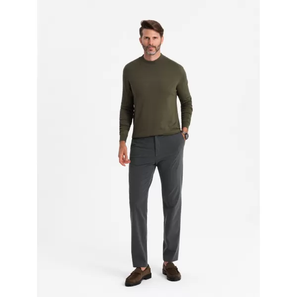  Férfi pulóver OMBRE OM-SWTN-0100 KHAKI 