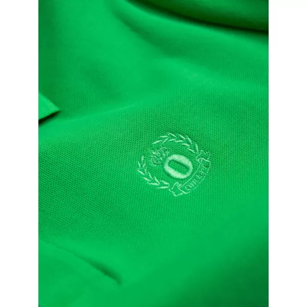  Mens t -phirt gallérral OMBRE OM-POBS-0100 NEONZÖLD 