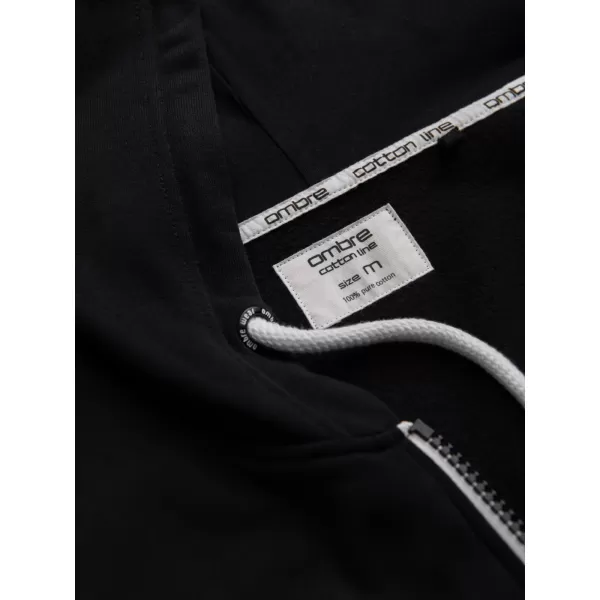 Férfi pulóver OMBRE OM-SSBZ-0178 FEKETE 
