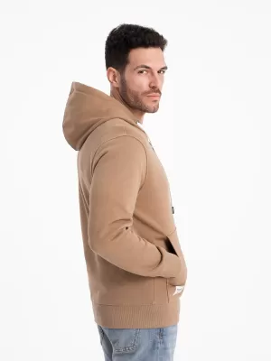 Férfi pulóver OMBRE OM-SSBZ-0178 BARNA