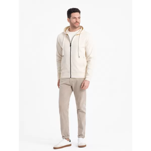  Férfi pulóver OMBRE OM-SSBZ-0178 KRÉM 