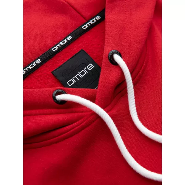  Férfi pulóver OMBRE OM-SSNZ-0144 PIROS 