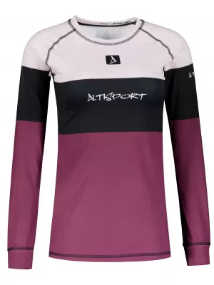 Női funkcionális termo t -póló hosszú ujjú prémium ALTISPORT VOJ/ALW051TER01 BURGUNDIA