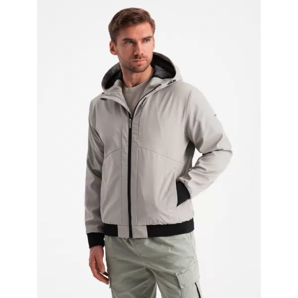  Kabát OMBRE OM-JANP-0149 SZÜRKE 