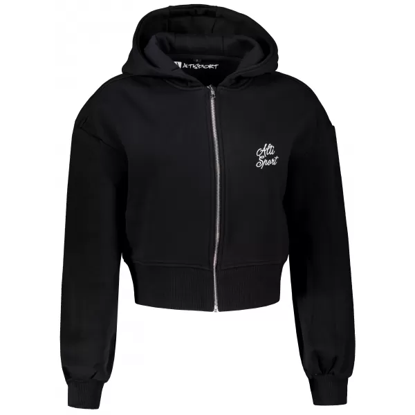  Női rövid, túlméretezett pulóver ALTISPORT BYB/ALW056BY237 FEKETE 