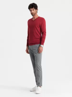 Férfi pulóver OMBRE OM-SWBS-0107 PIROS